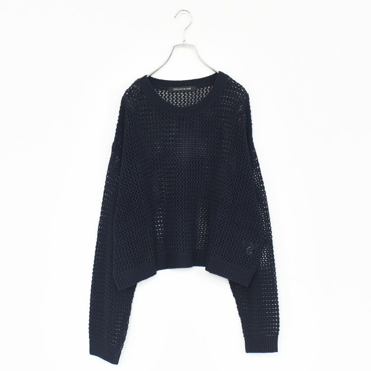 mesh crew neck P/O メッシュクルーネックプルオーバー