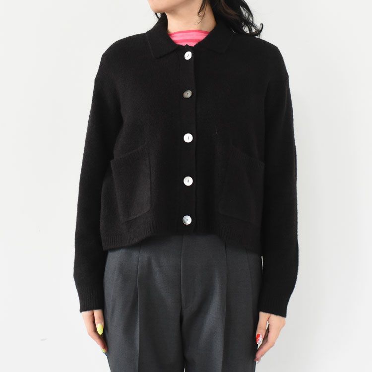 short C/D with collar ショートカーディガンウィズカラー