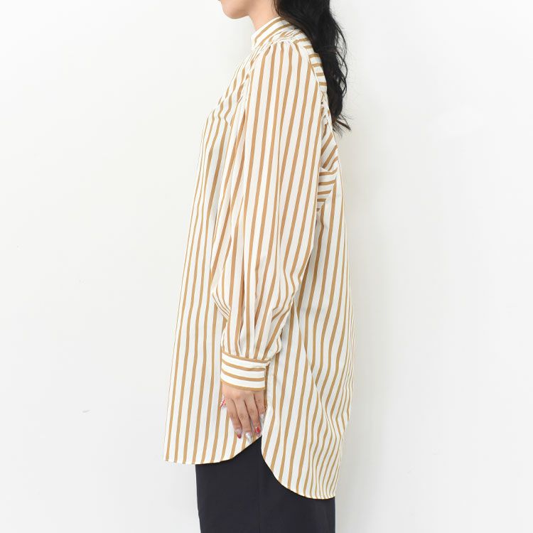 GATHER SLEEVE LONG SHT ギャザースリーブ ロングシャツ
