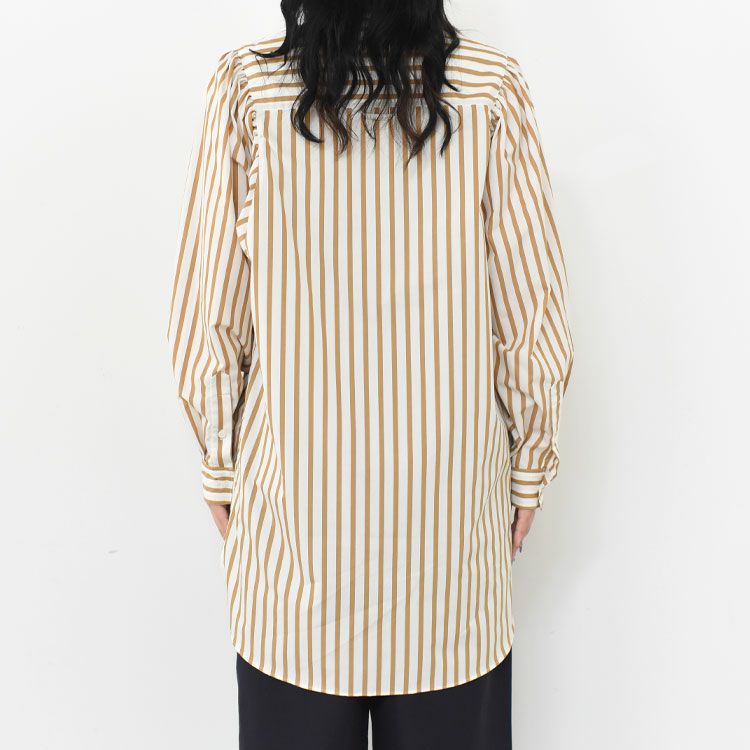 GATHER SLEEVE LONG SHT ギャザースリーブ ロングシャツ