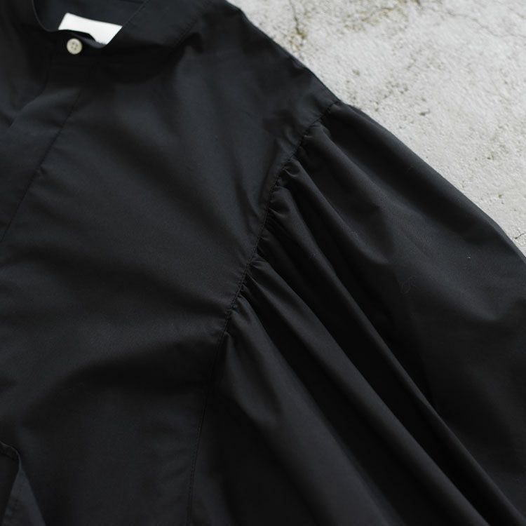 GATHER SLEEVE LONG SHT ギャザースリーブ ロングシャツ