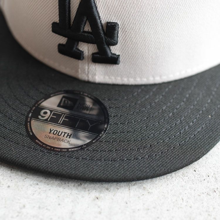 キッズ Youth 9FIFTY Powered by GORO NAKATSUGAWA（MIN-NANO） ロサンゼルス・ドジャース ストーン ブラック