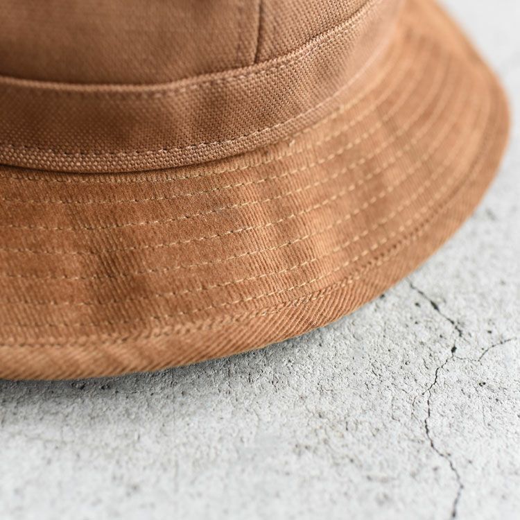 エクスプローラー Powered by GORO NAKATSUGAWA（MIN-NANO） ブラウンキャンバス カーキコーデュロイブリム