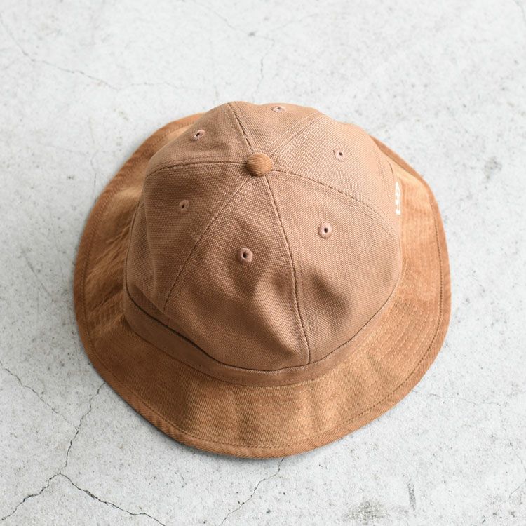 エクスプローラー Powered by GORO NAKATSUGAWA（MIN-NANO） ブラウンキャンバス カーキコーデュロイブリム