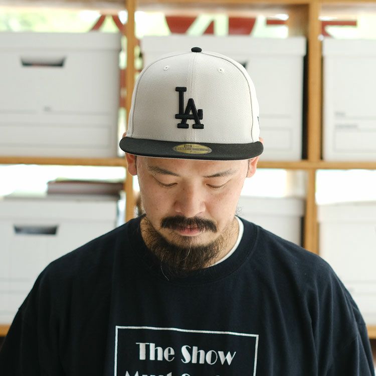 59FIFTY Powered by GORO NAKATSUGAWA（MIN-NANO） ロサンゼルス・ドジャース ストーン ブラックバイザー