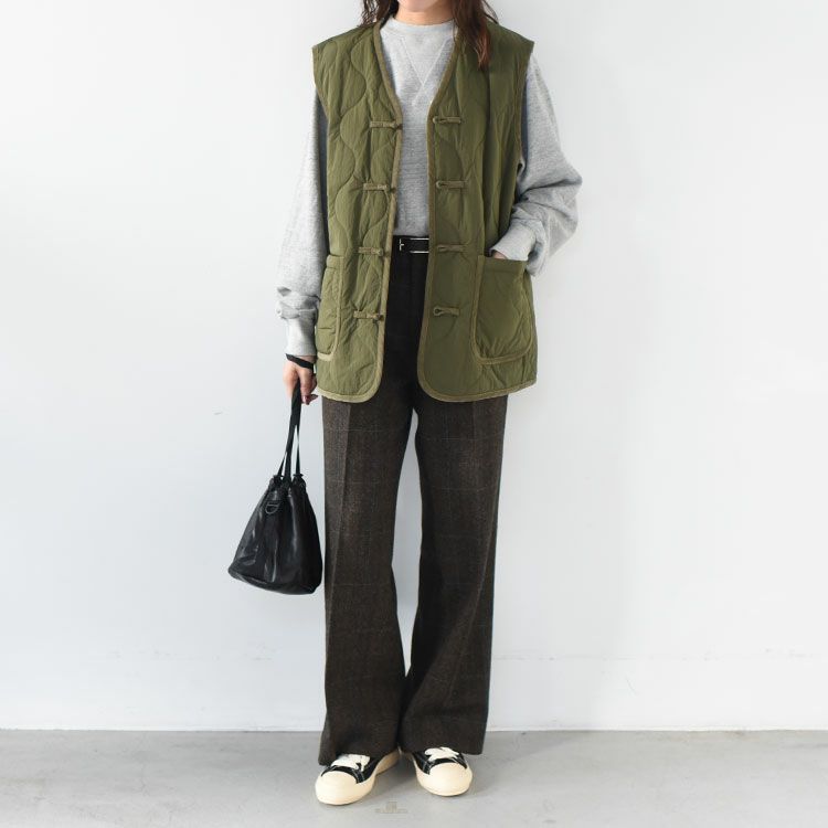 CHINA BUTTON QUILTED VEST チャイナボタン キルティングベスト