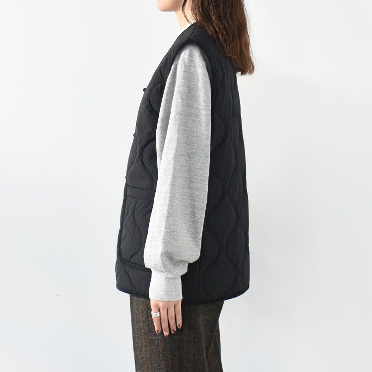 CHINA BUTTON QUILTED VEST チャイナボタン キルティングベスト