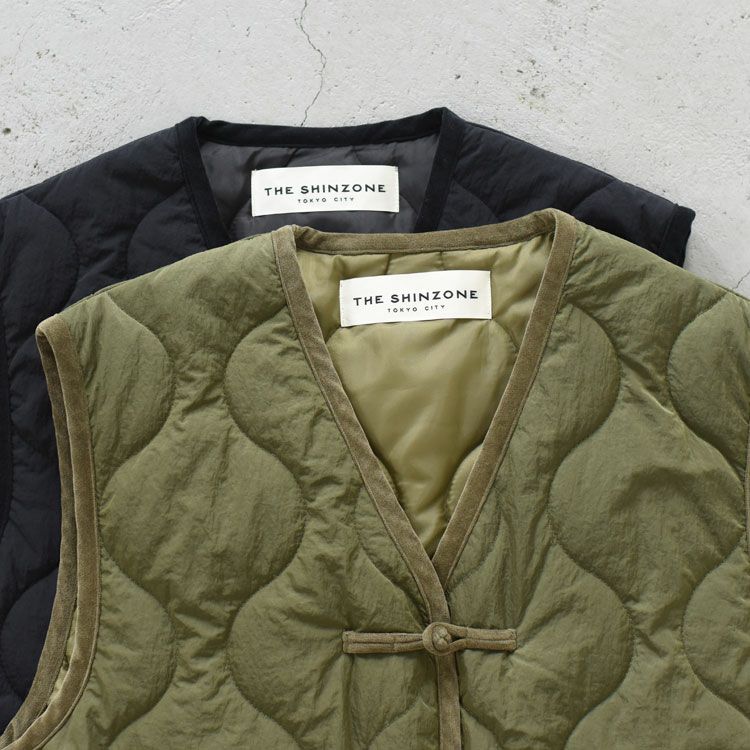 CHINA BUTTON QUILTED VEST チャイナボタン キルティングベスト
