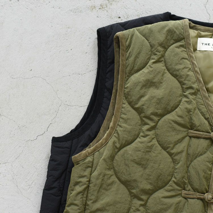 CHINA BUTTON QUILTED VEST チャイナボタン キルティングベスト