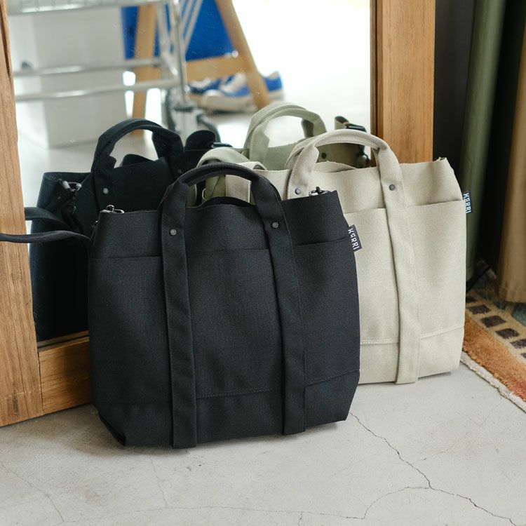 RECYCLED POLYESTER 2WAY TOTE(M) リサイクルポリエステル 2ウェイトートバッグ