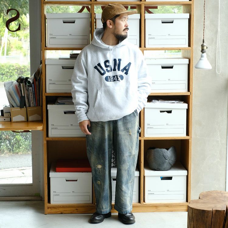 U.S.N.A. CHAMPION REVERSE WEAVE HOODIE リバースウィーブフーディー