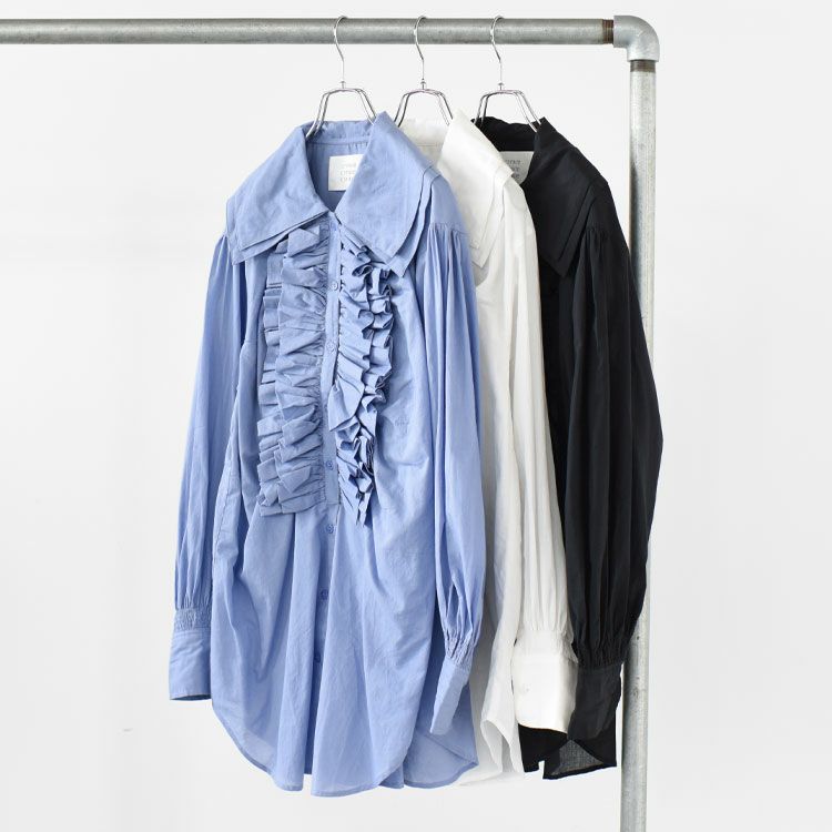 double collar frill blouse ダブルフリルカラー　ブラウス