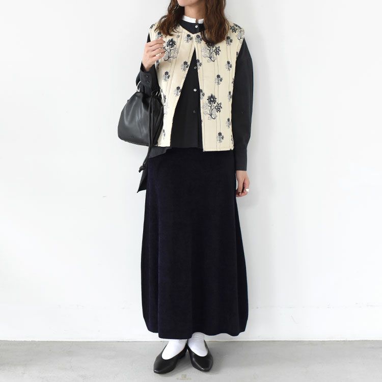 2way print quitting vest 2WAYプリントキルティングベスト