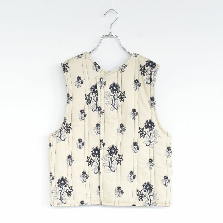 2way print quitting vest 2WAYプリントキルティングベスト