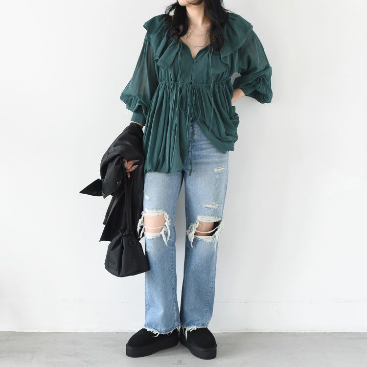 frill balloon blouse フリルバルーンブラウス