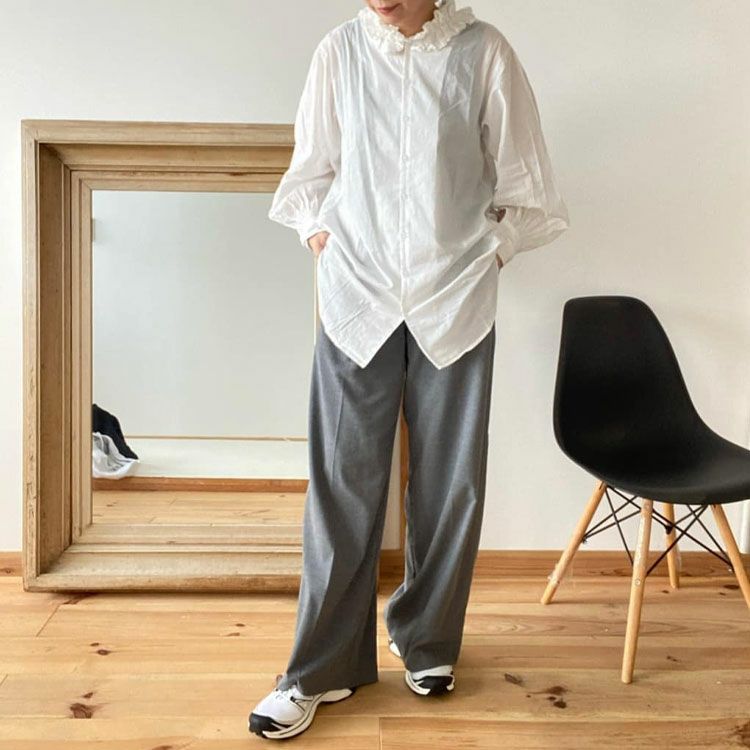cotton frill collar shirts コットンフリルカラーシャツ