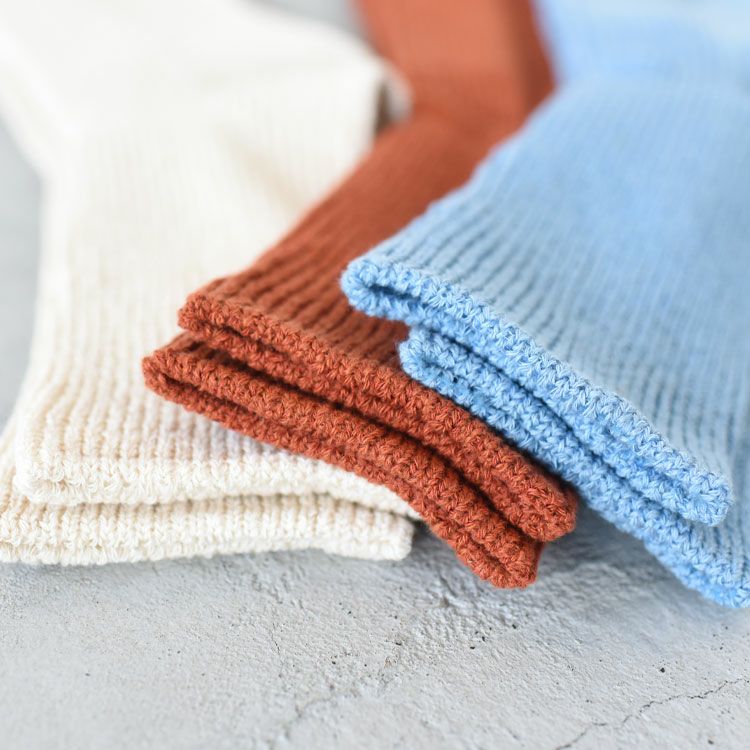 WASHI/RECYCLED COTTON RIB CREW SOCKS 和紙/リサイクルコットン リブクルーソックス