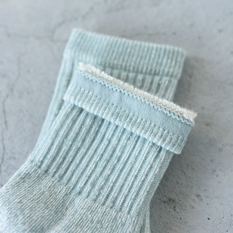 DOUBLE FACE MINI CREW SOCKS ”ORGANIC COTTON” ダブルフェイス ミニクルーソックス "オーガニックコットン"