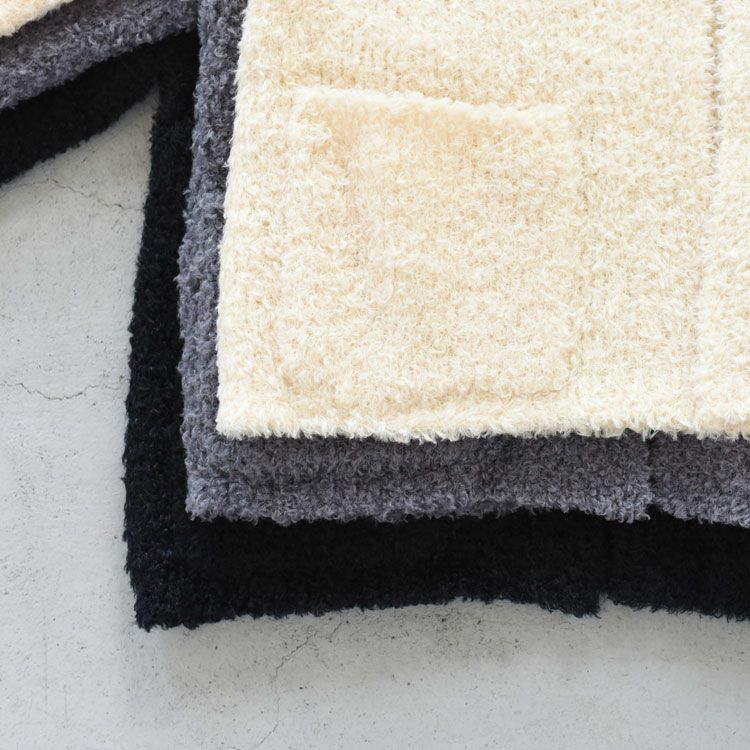 hairly crew neck C/D with pockets ヘアリークルーネックカーディガン ウィズ ポケット