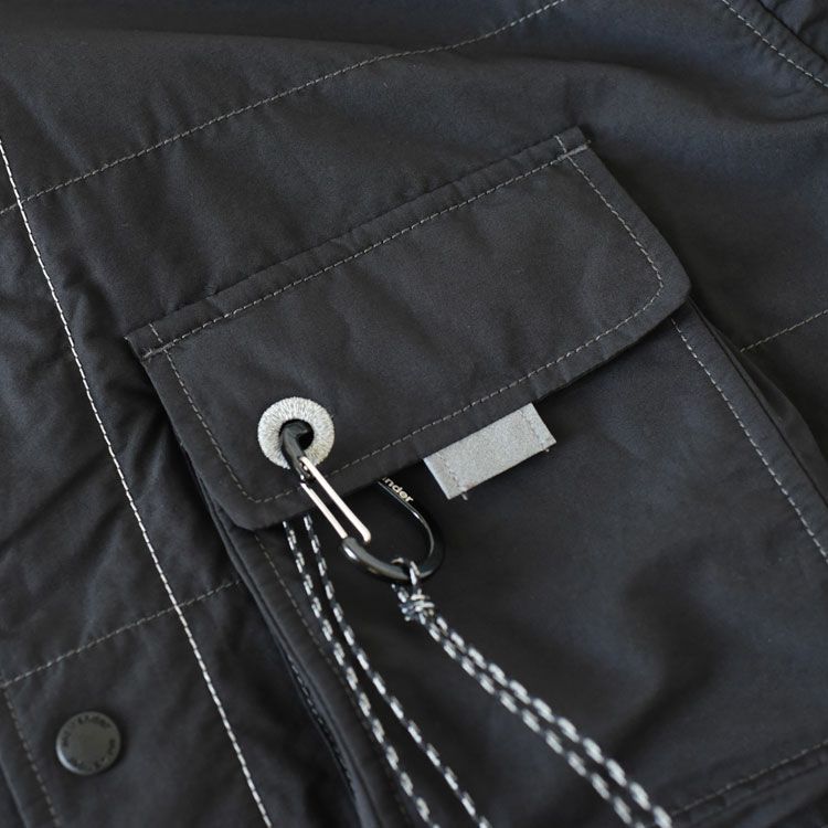 Cotton Nylon Octa collarless shirt jacket コットンナイロン オクタ カラーレスシャツジャケット