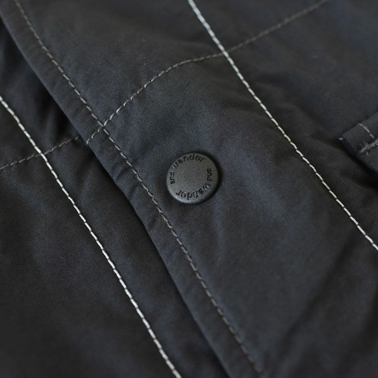 Cotton Nylon Octa collarless shirt jacket コットンナイロン オクタ カラーレスシャツジャケット