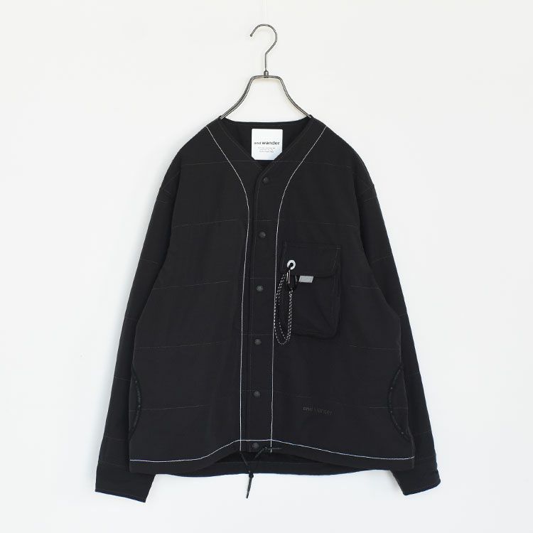 Cotton Nylon Octa collarless shirt jacket コットンナイロン オクタ カラーレスシャツジャケット