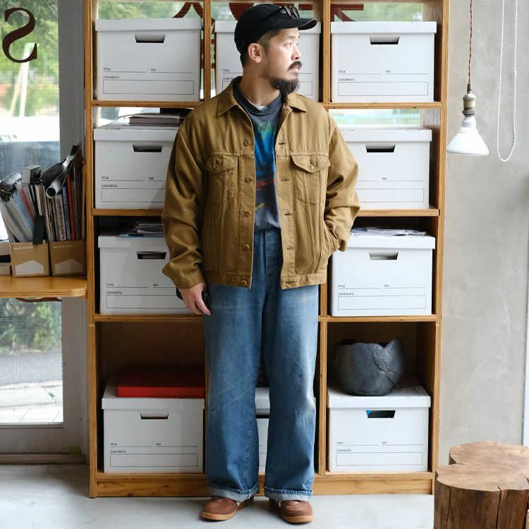 SILKNIZED CHINO TRUCKER JACKET (men) シルクナイズド チノ トラッカージャケット