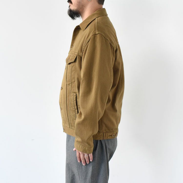 SILKNIZED CHINO TRUCKER JACKET (men) シルクナイズド チノ トラッカージャケット