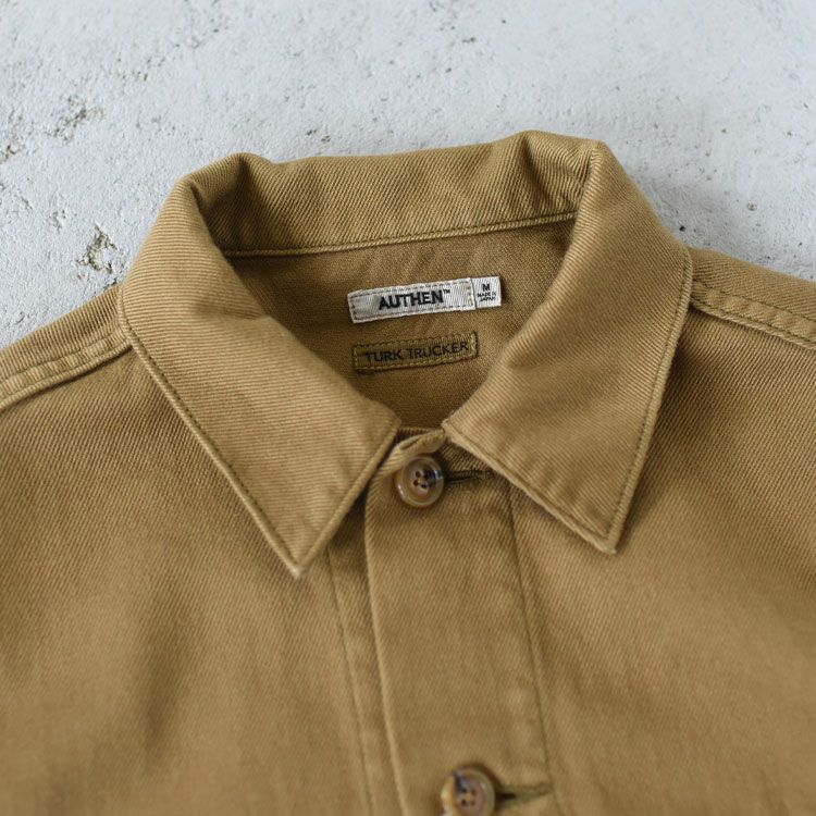 SILKNIZED CHINO TRUCKER JACKET (men) シルクナイズド チノ トラッカージャケット