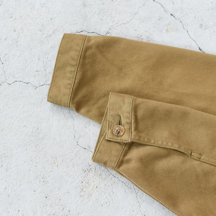 SILKNIZED CHINO TRUCKER JACKET (men) シルクナイズド チノ トラッカージャケット