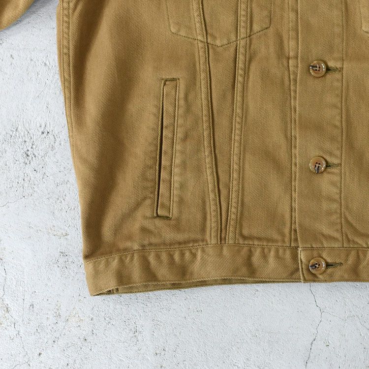 SILKNIZED CHINO TRUCKER JACKET (men) シルクナイズド チノ トラッカージャケット