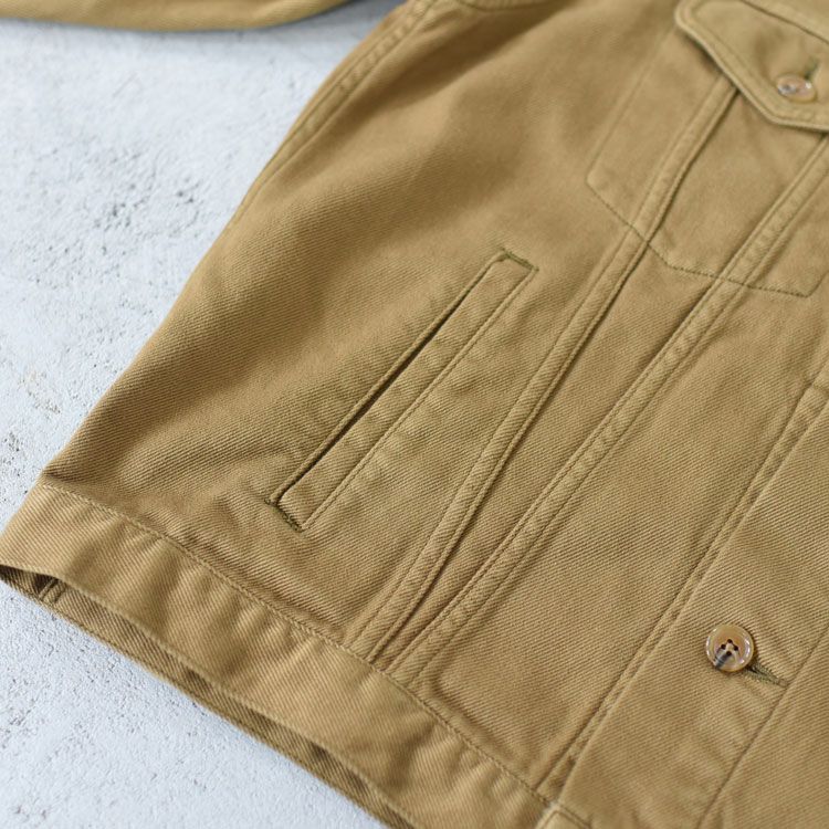 SILKNIZED CHINO TRUCKER JACKET (men) シルクナイズド チノ トラッカージャケット