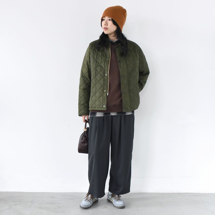 WOOL MIX THREE TUCK WIDE PANTS ウールミックス スリータックワイドパンツ