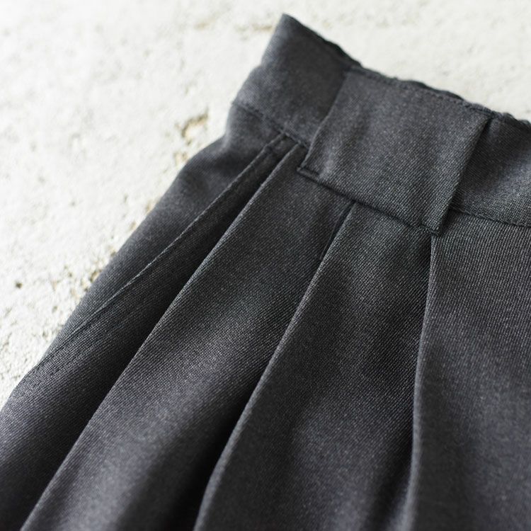 WOOL MIX THREE TUCK WIDE PANTS ウールミックス スリータックワイドパンツ