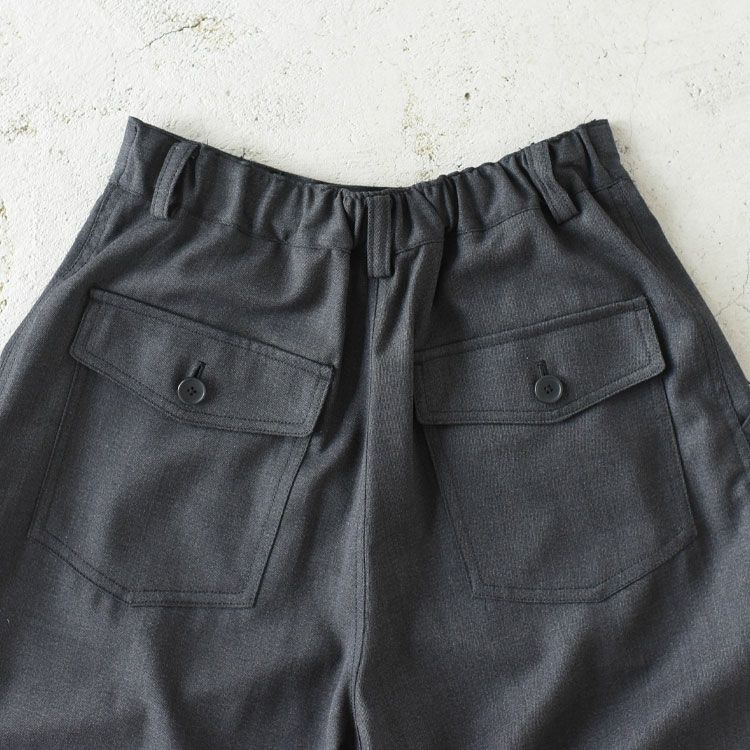 WOOL MIX THREE TUCK WIDE PANTS ウールミックス スリータックワイドパンツ