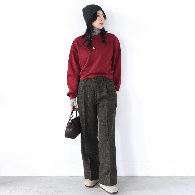 クラシックスウェット　ヘンリーネック長袖