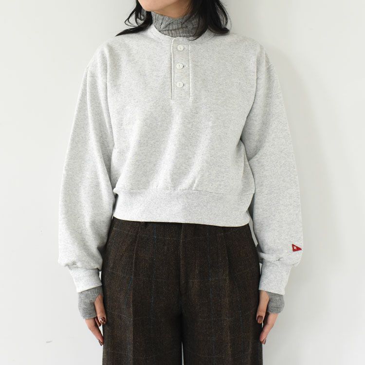 クラシックスウェット　ヘンリーネック長袖