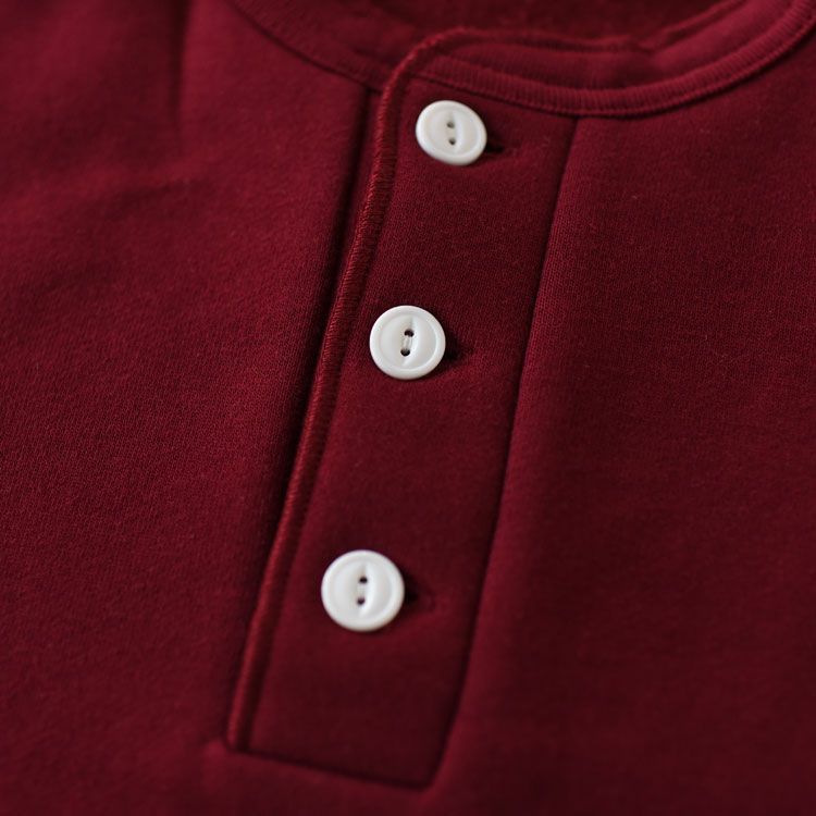 クラシックスウェット　ヘンリーネック長袖