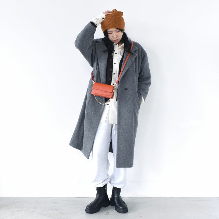 wool blend stand collar coat ウールブレンドスタンドカラーコート