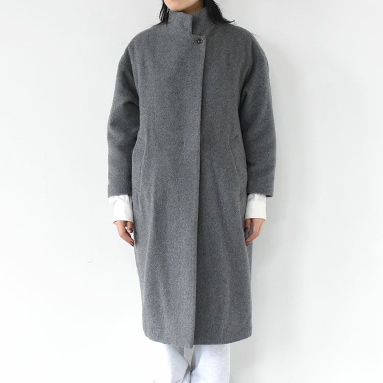 wool blend stand collar coat ウールブレンドスタンドカラーコート