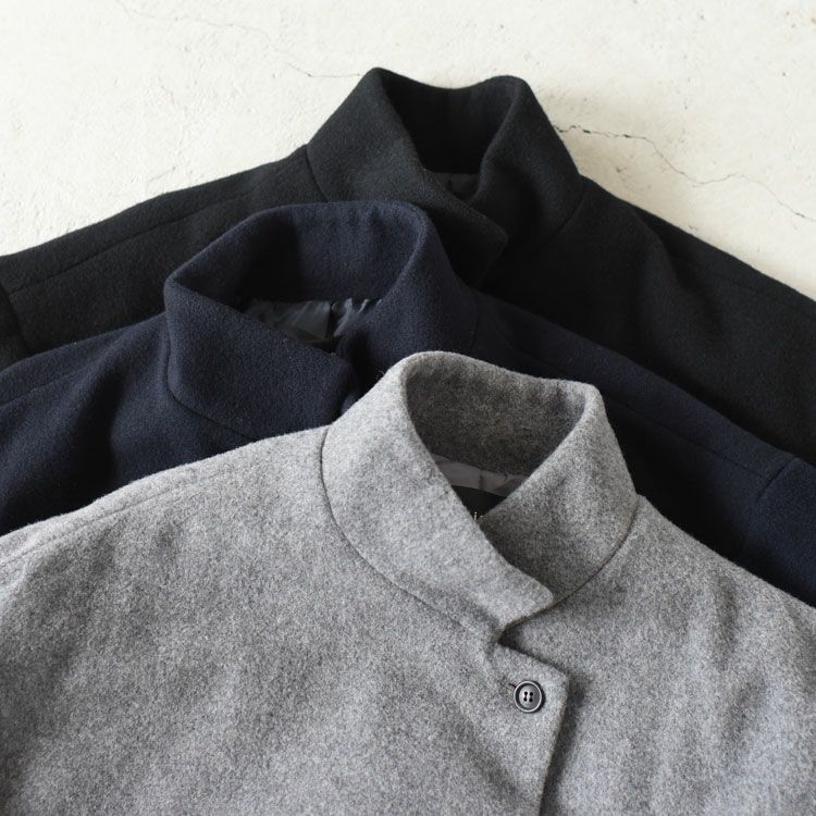 wool blend stand collar coat ウールブレンドスタンドカラーコート