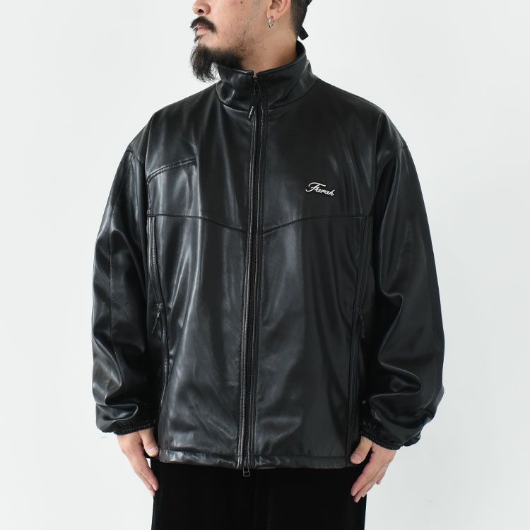 Synthetic Leather Zip Up Jacket シンセティックレザー ジップアップジャケット