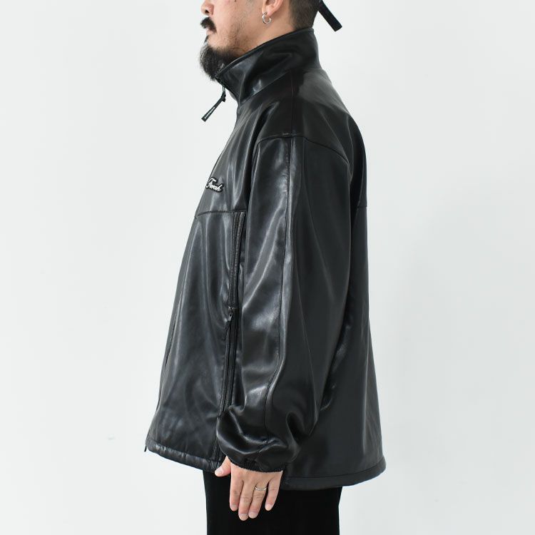 Synthetic Leather Zip Up Jacket シンセティックレザー ジップアップジャケット