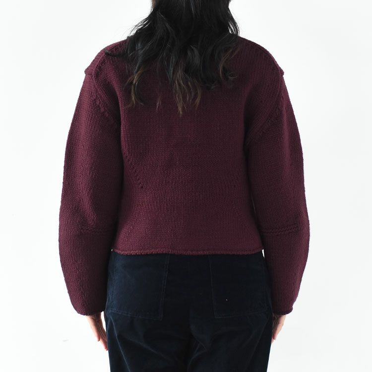 FRENCH MERINO FELT YARN CHUNCKY-KNIT C/D フレンチメリノ フェルトヤーン チャンキーニットカーディガン