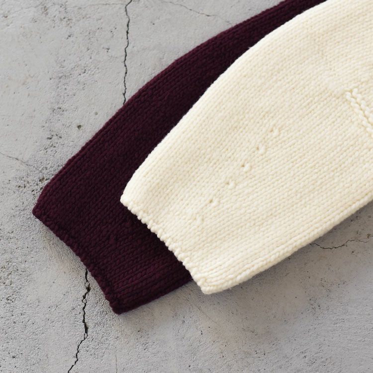 FRENCH MERINO FELT YARN CHUNCKY-KNIT C/D フレンチメリノ フェルトヤーン チャンキーニットカーディガン