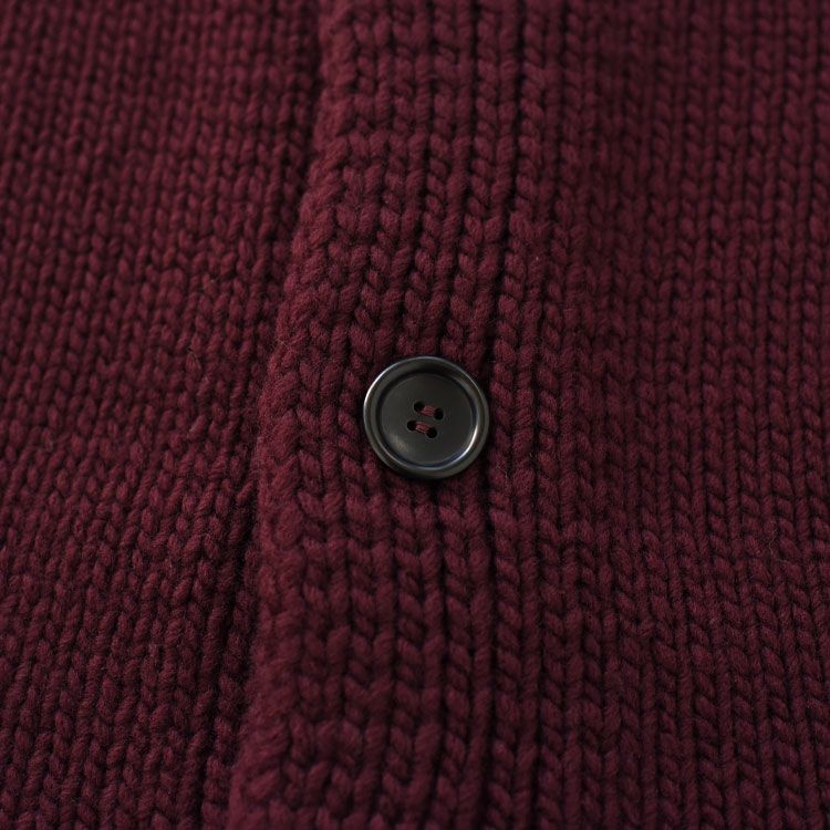 FRENCH MERINO FELT YARN CHUNCKY-KNIT C/D フレンチメリノ フェルトヤーン チャンキーニットカーディガン