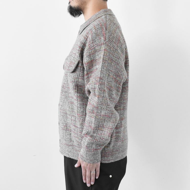 Rib Pattern Knit Jacket リブパターン ニットジャケット