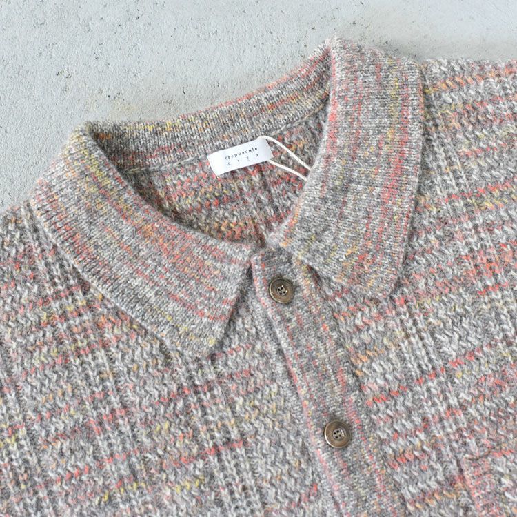 Rib Pattern Knit Jacket リブパターン ニットジャケット