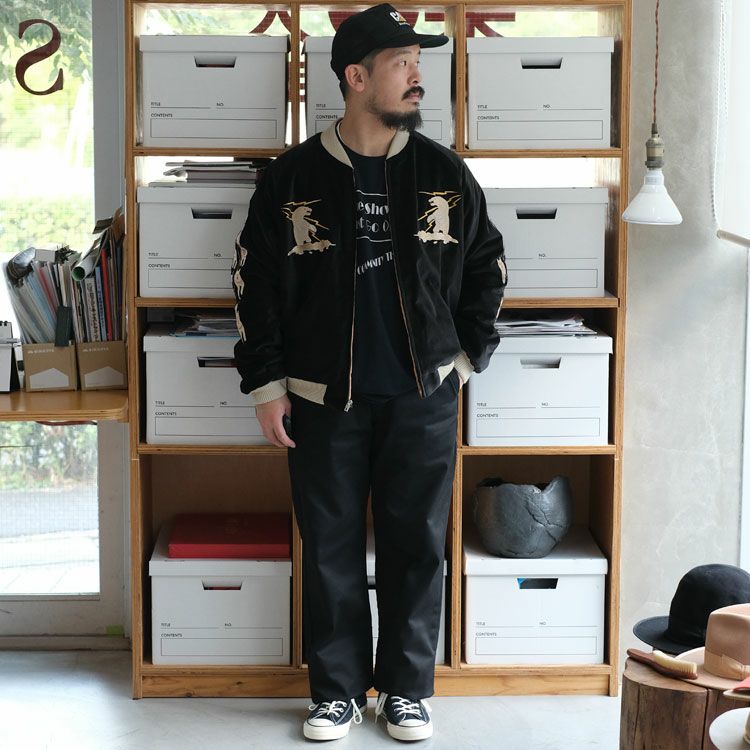 Late 1950s Style Velveteen Souvenir Jacket "POLAR BEAR"×"ALASKA MAP" ベルベットスーベニアジャケット