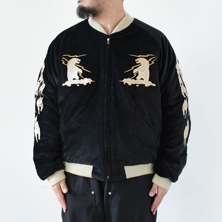 Late 1950s Style Velveteen Souvenir Jacket "POLAR BEAR"×"ALASKA MAP" ベルベットスーベニアジャケット